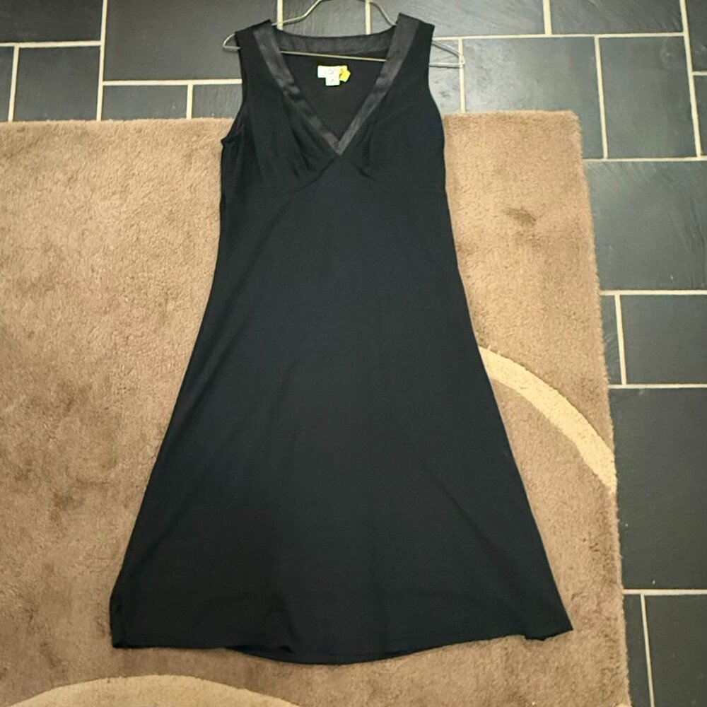 Ann Taylor Loft Black Dressy Dress, Midi length, Fully lined, Size 8